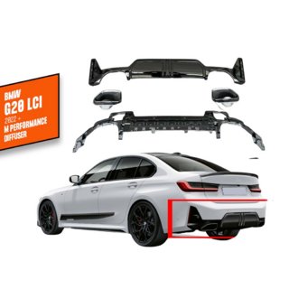 Bakre diffuser med avgasslutstycken DPT (2022+, M-Perfomance) BMW 3-serien G20/G21 2018– foto 1