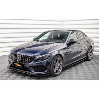 DPT V2 frontläpp till främre stötfångare (2014-2018, endast för AMG-Line, högblank svart) Mercedes C-сlass W205 2014–2021 foto 1