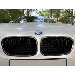 M-Look njurgrill (2011-2014, blank svart med kromkant) BMW 1-serien F20/F21 2011–2019 foto 1