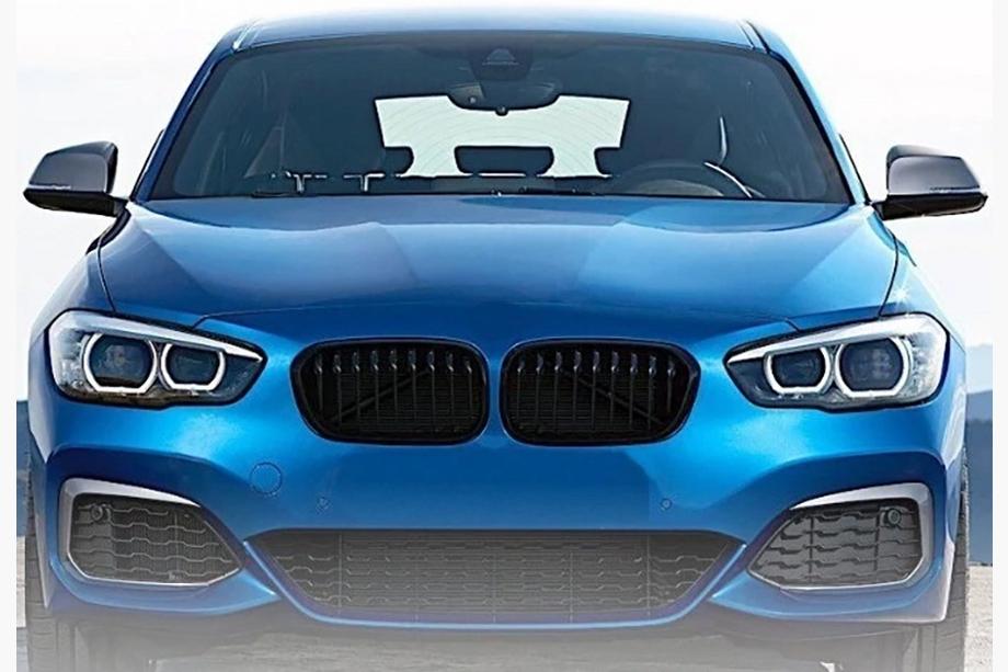 BMW 1-serien F20/F21 2011–2019 M-Look njurgrill (2015-2019, blank svart) Foto 3