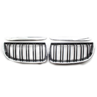 BMW 3-serie E90/E91 2005–2011 M-Look njurgaller (för E-90/91 2005-2008, blanksvart med kromlist) foto 2