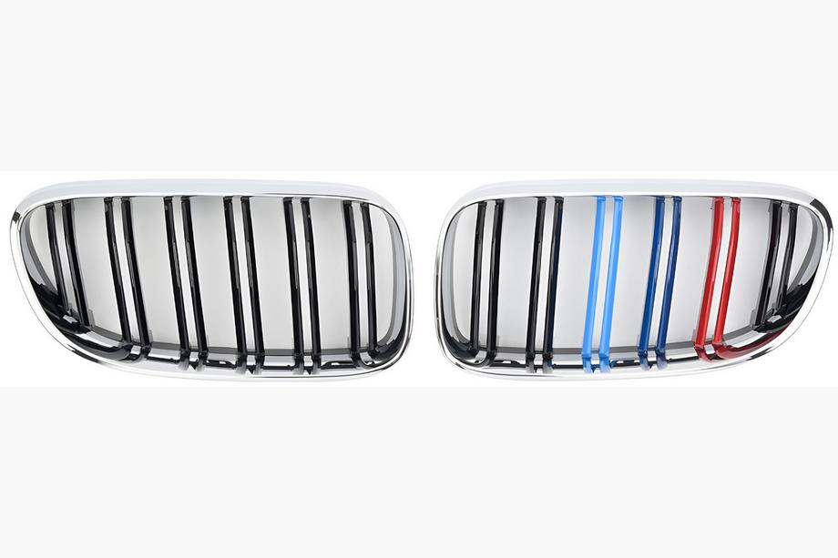 BMW 3-serien E92/E93 2006–2013 M-Look njurgrillar (för 2005-2009, M-Color med kromlist) Foto 2