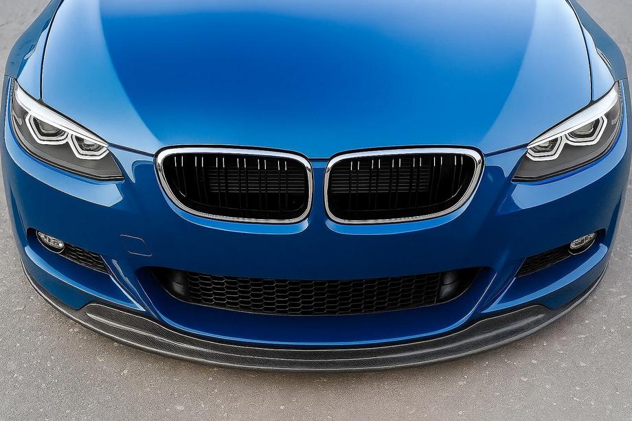 BMW 3-serien E92/E93 2006–2013 M-Look njurgrill (för 2005-2009, blanksvart med kromkant) Image