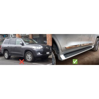 Främre stänkskydd (2 st, för trösklar med belysning) Toyota Land Cruiser 200 2007–2021 foto 2