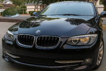 BMW 3-serien E92/E93 2006–2013 M-Look njurgrillar (för 2010-2013, blanksvart med kromlist) foto 1