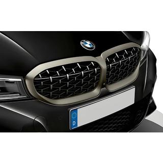 Njurgaller Diamond Silver (2018-2022, matt kromkant) BMW 3-serien G20/G21 2018– foto 1