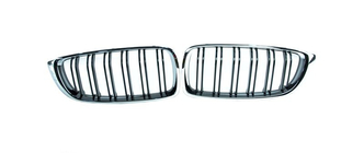 BMW 4-serie F32/F33/F36 2012–2020 M-Look njurgaller (svart högglans med kromkant) foto 2
