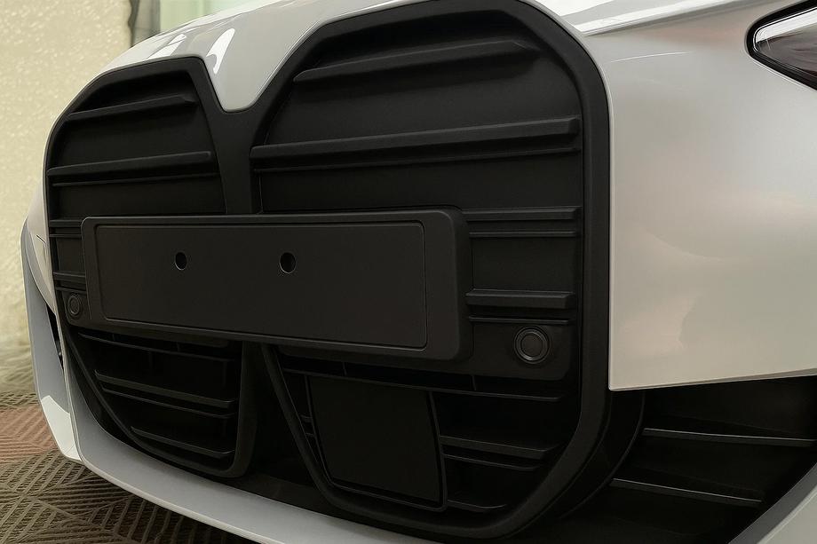 BMW 4-serien G22/23/26 2020– CS-Style njurgrill (för I4 G26,2022+, matt svart) Image
