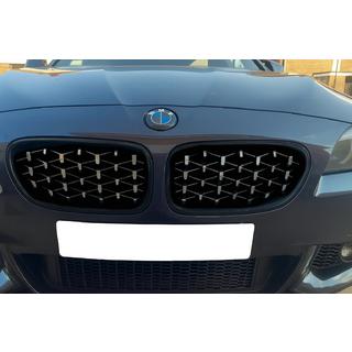Njurgaller Diamond Silver (svart kant) BMW 5-serien F10/F11 2010–2016 foto 1