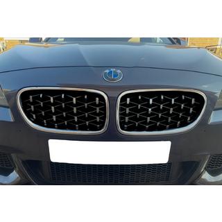 Njurgaller Diamond Silver (kromkant) BMW 5-serien F10/F11 2010–2016 foto 1