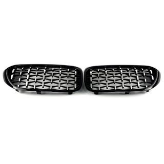 Njurgrillar Diamond Silver V1 (2017-2020, svart kant) BMW 5-serien G30/G31 2017–2023 foto 4