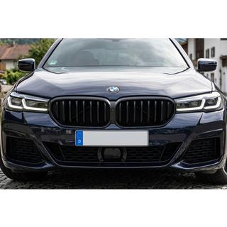 Frontgrill 1 Bar (2021+, matt svart) BMW 5-serien G30/G31 2017–2023 foto 1