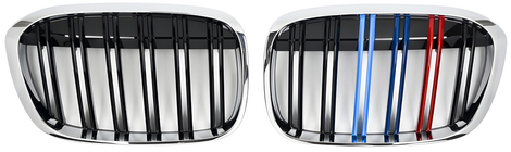 BMW X1 F48 2015–2022 M-Look njurgrillar (2015-2019, M-Color med kromkant) foto 2