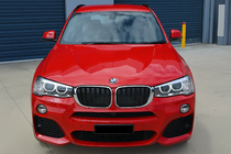 BMW X3 F25 2011–2018 Njurgaller M-Look (2014-2018, blanksvart med kromlist) foto 1