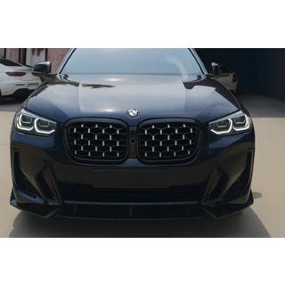 Njurgrillar Diamond Silver (2021+, svart kant) BMW X3 G01 2018– foto 1