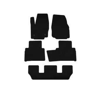 Premium textilmattor (3 rader, svart)