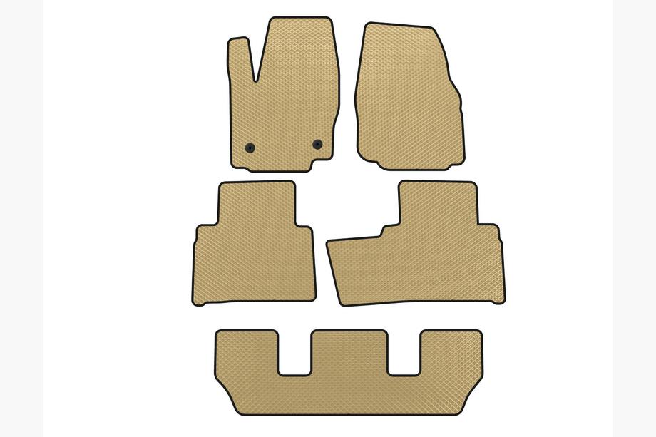 Ford Galaxy 2007–2015 EVA-mattor (3 rader, beige) Image