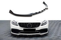 Mercedes C-class W205 2014–2021 DPT främre läppspoiler (2017-2020, blanksvart) foto 1