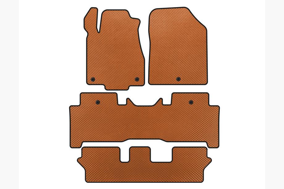 Acura MDX 2007–2013 EVA bilmattor (3 rader, orange) Image