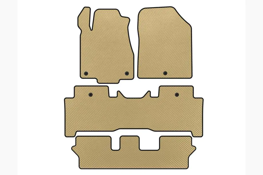 Acura MDX 2007–2013 EVA-mattor (3 rader, beige) Image