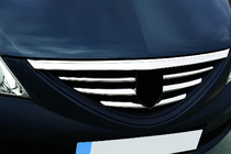 Dacia Logan I 2008–2012 Grillister i rostfritt stål OmsaLine – italienskt rostfritt stål foto 1