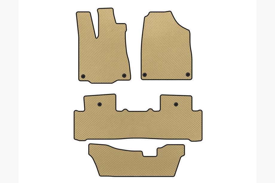 Acura MDX 2013–2020 EVA-mattor (3 rader, beige) Image
