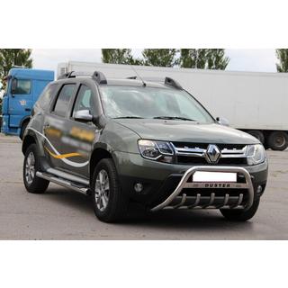 Frontbåge (bullbar) med texten WT004 (rostfritt stål) Renault Duster 2008–2017 foto 2
