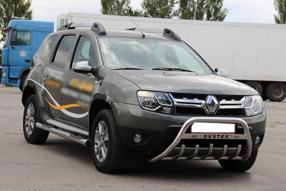 Renault Duster 2008–2017 Frontbåge (bullbar) med texten WT004 (rostfritt stål) Foto 2