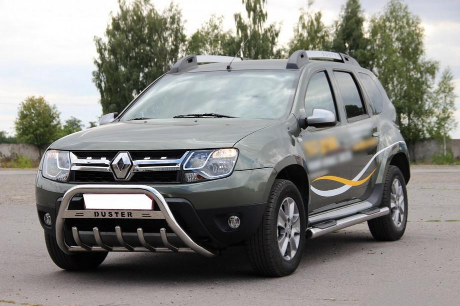 Dacia Duster 2008–2018 Frontbåge (bullbar) med texten WT004 (rostfritt stål) Image