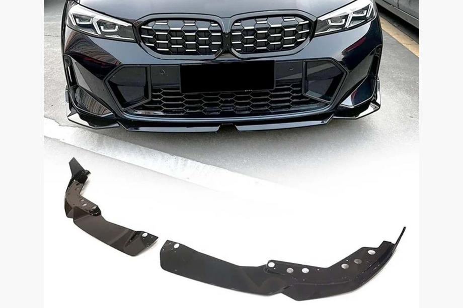 BMW 3-serien G20/G21 2018– Främre läppspoiler DPT V-2 (för 2022+, M Technic, blanksvart) Image
