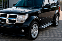Dodge Nitro 2006–2011 Sidosteg Allmond Grey (2 st, aluminium) foto 1