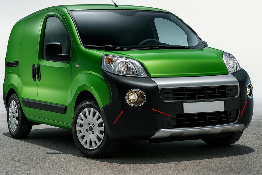 Citroen Nemo 2007–2017 Kromade dimljuslister, övre modell (2 st, rostfritt stål) Image