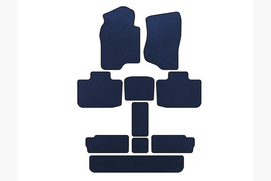 Cadillac Escalade 2007–2014 EVA-gummimattor (3 rader, blå) Image