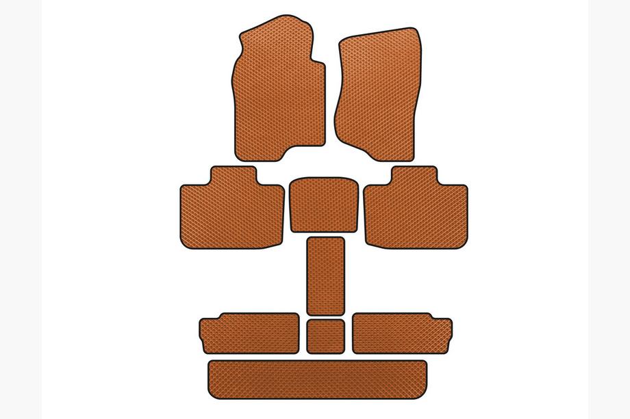 Cadillac Escalade 2007–2014 EVA bilmattor (3 rader, orange) Image