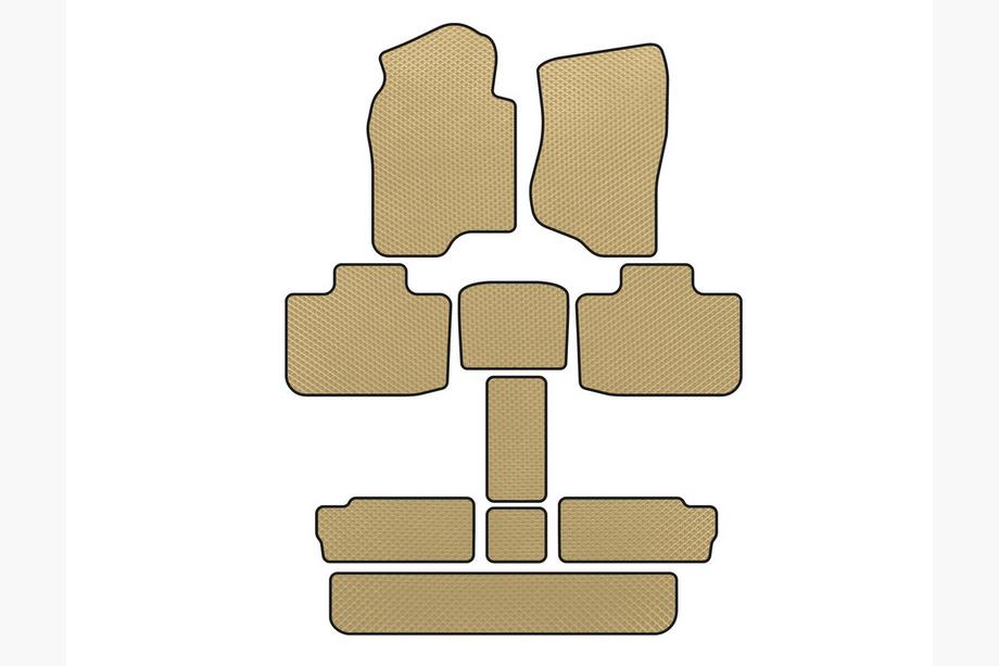 Cadillac Escalade 2007–2014 EVA-mattor (3 rader, beige) Image