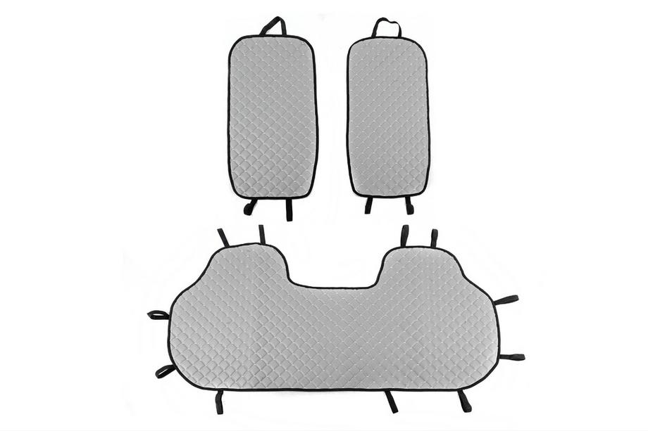 Sätesskydd för baksäten (set, grå med grå söm) Image