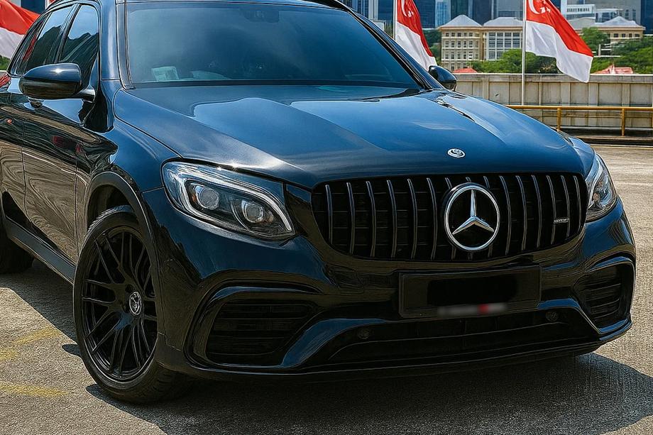 Mercedes GLC Coupé C253 2016–2023 Frontgrill GT Panamericana Black (för 2015-2019) Image