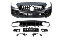 Mercedes C-class W205 2014–2021 Bodykit-sats med diffuser för Coupe (Black Mamba C63GT-design) foto 5