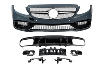 Mercedes C-class W205 2014–2021 Karossats med diffuser för Coupe (AMG C63-designs 2014-2018) foto 1