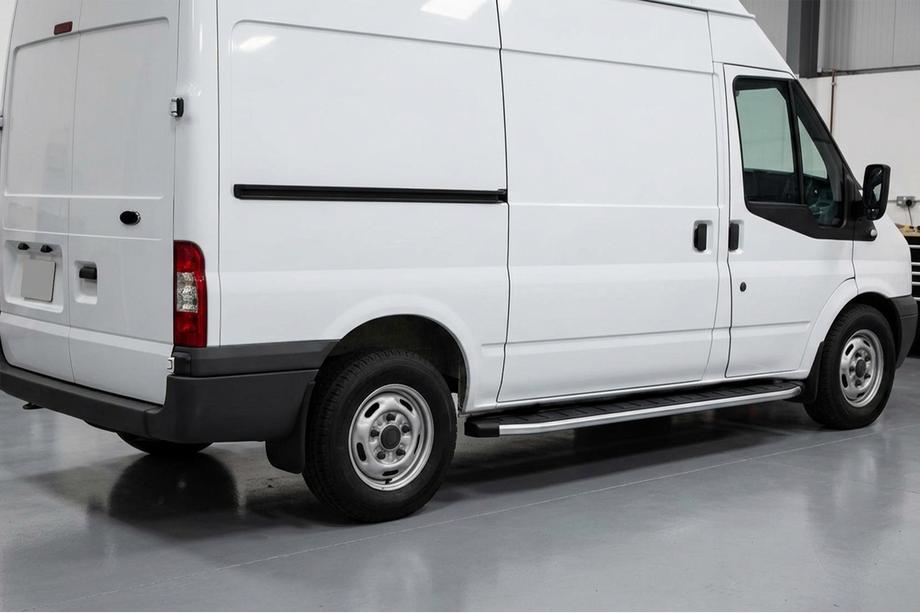 Ford Transit 2000–2014 Sidosteg Fullmond (2 st, aluminium) Image