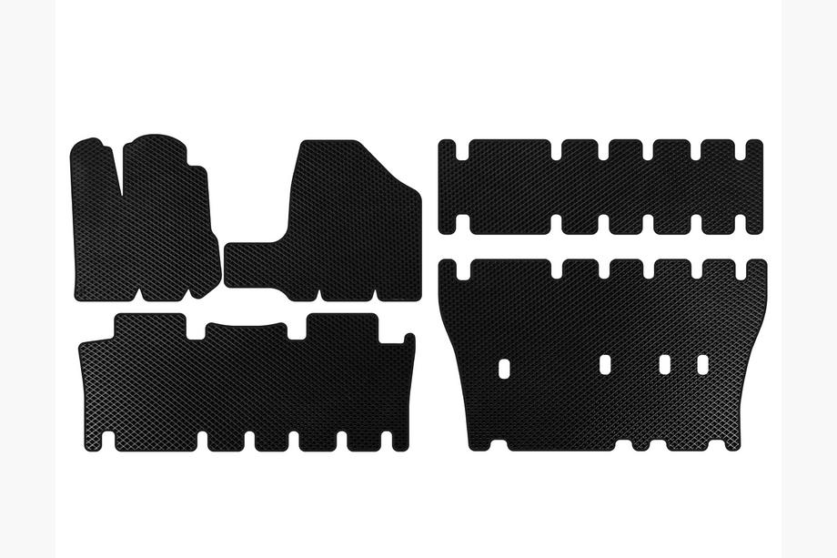Toyota Sienna 2003–2009 EVA bilmattor (3 rader, svarta) Image