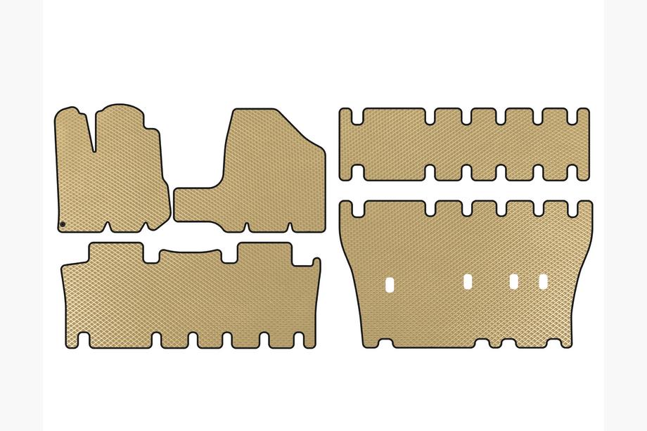 Toyota Sienna 2003–2009 EVA-mattor (3 rader, beige) Image