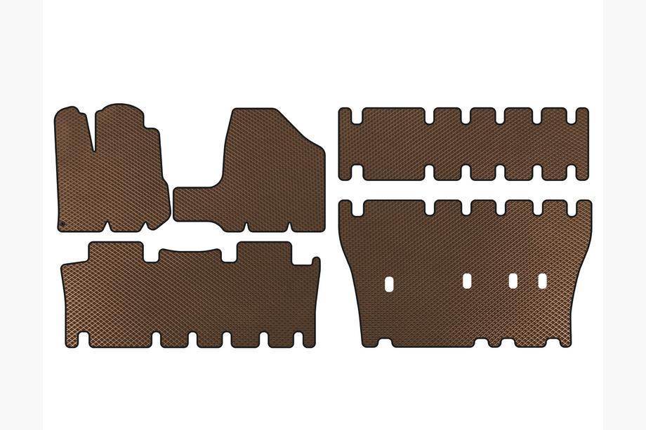 Toyota Sienna 2003–2009 EVA-bilmattor för kupén (3 rader, brun) Image