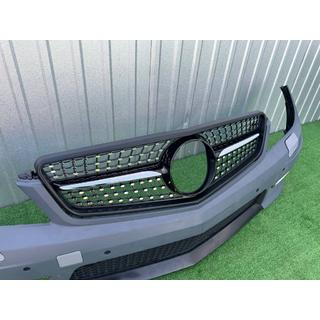 Främre stötfångare 2011-2014 AMG C63 med Diamond Black-grill foto 2