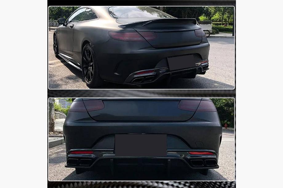 Mercedes C-class W205 2014–2021 Bakre diffusor V2 (för C63 AMG Coupé/Cabriolet 2015-2019, kolfiber) Foto 4