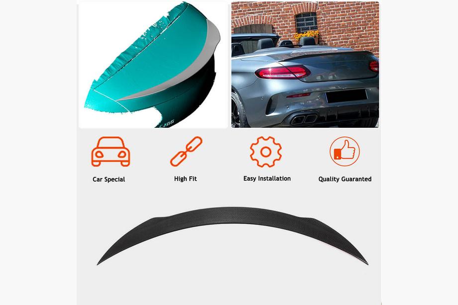 Mercedes C-class W205 2014–2021 Spoiler (cabriolet, kolfiber) Foto 2