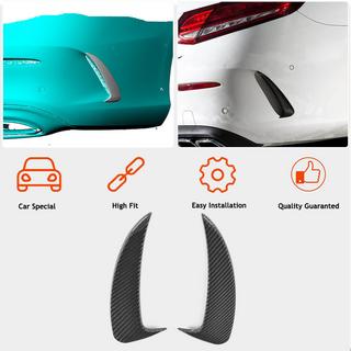 Bakre stötfångarens diffuserinsatser V1 (för Coupé/Cabriolet Base/AMG-Line/C43 AMG 2015-2019, kolfiber) foto 2
