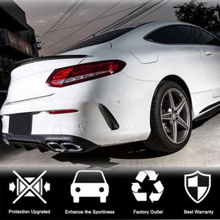 Bakre stötfångarens diffuserinsatser V1 (för Coupé/Cabriolet Base/AMG-Line/C43 AMG 2015-2019, kolfiber) foto 3