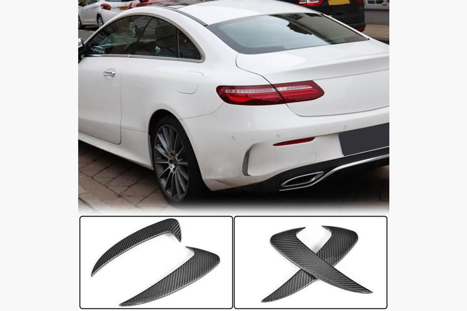 Mercedes C-class W205 2014–2021 Bakre stötfångarens diffuserinsatser V1 (för Coupé/Cabriolet Base/AMG-Line/C43 AMG 2015-2019, kolfiber) Foto 1