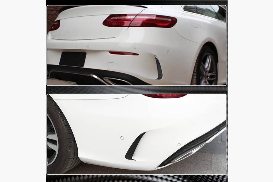 Mercedes C-class W205 2014–2021 Bakre stötfångarens diffuserinsatser V1 (för Coupé/Cabriolet Base/AMG-Line/C43 AMG 2015-2019, kolfiber) Foto 4